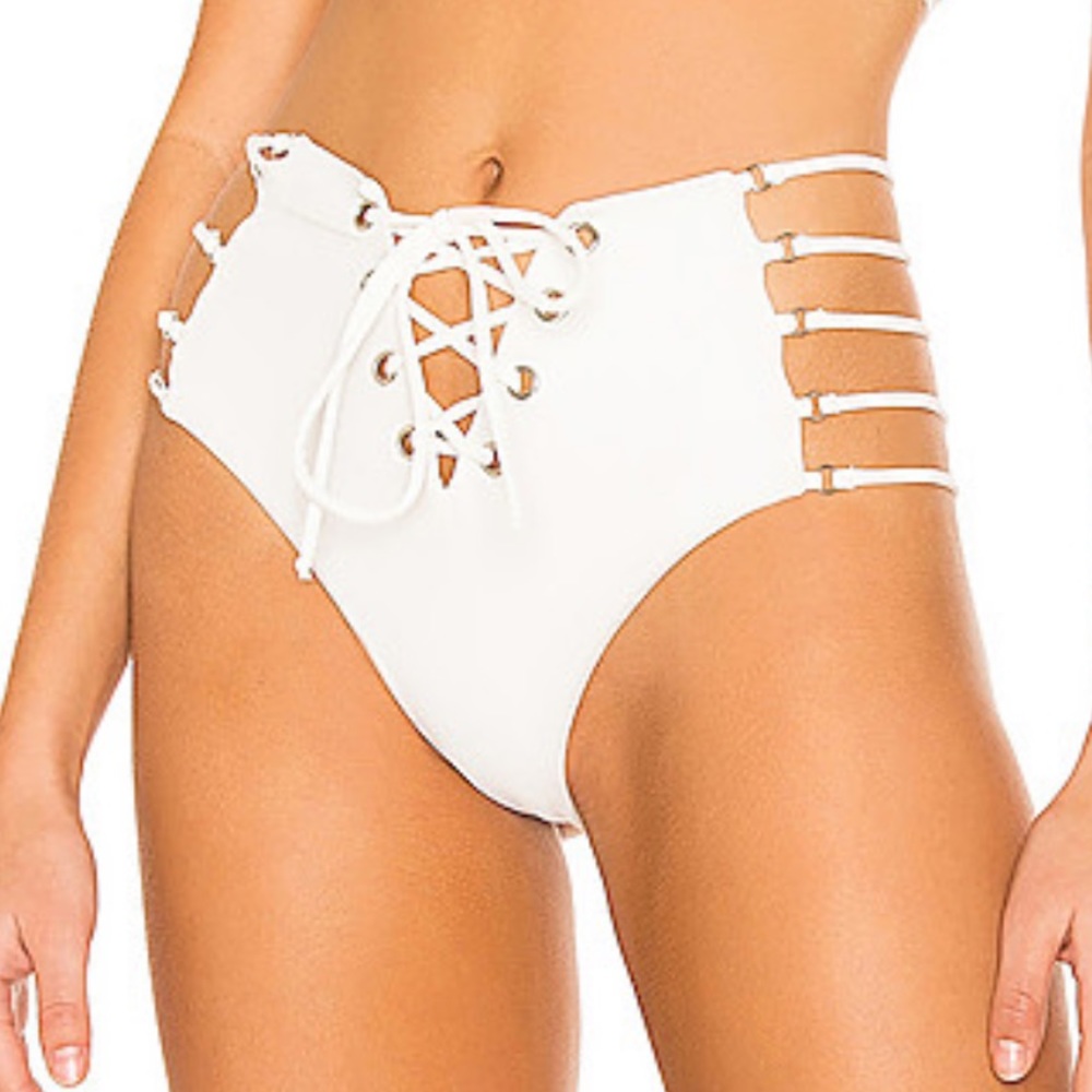 Lovewave Lace Up HW Bikini Bottom